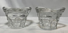 Vintage Italian Crystal Clear Glass Candle Stick Holders picture