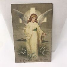 Vintage Postcard 1905 Angel Cross ”A Peaceful Happy Easter “ Greensburg PA picture