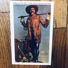 Vintage 1960’s Buffalo Bill Cody portrait postcard picture North Platte Nebra picture