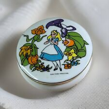 Vintage Alice In Wonderland Walt Disney Productions Trinket Box Round W/lid picture