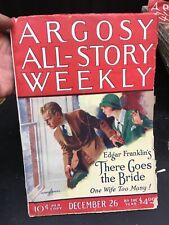 Argosy All Story Weekly December 1925 There Goes The Bride pulp fiction book mag picture