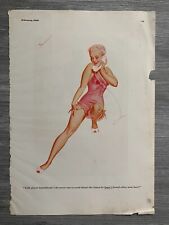 1939 Feb ESQUIRE MAGAZINE Petty Girl Pin-Up Page (5.0) Talk About Ingratitude picture