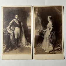 1870s NAPOLEON III & wife EMPRESS EUGENIE CDV Carte de Visite Photos picture