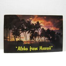 Postcard Vintage Postmarked 1968 Aloha From Hawaii Tropical Hello Welcome picture