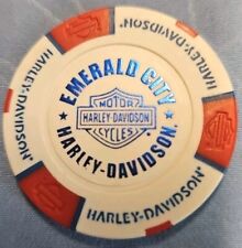 EMERALD CITY HARLEY DAVIDSON OF SEATTLE, WASHINGTON DEALERSHIP POKER CHIP NEW picture