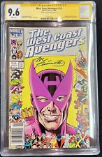 West Coast Avengers #14 CGC 9.6 Signed Joe Sinnott Classic Hawkeye Cover WP picture