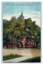 c1910s First Baptist Church Jacksonville Illinois IL Unposted Postcard picture