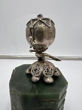 Vtg Russian Sterling Silver Besamim Jewish Spice Box Eagle Star of David picture