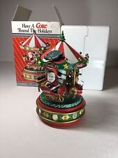Coka-cola Christmas Carousel Music Box By Enesco Vintage 1994 “jingle Bells” picture