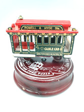 Vintage San Francisco Powell & Hyde Street Trolley Cable Car Music Box Working + picture