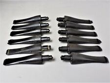 12 VINTAGE DANISH VULCANITE MOUTHPIECES PIPE STEMS FOR BRIAR PIPES NEW OLD STOCK picture