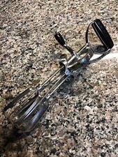 VTG EKCO BEST Egg Beater Hand Held Crank Mixer Stainless Steal Black Handle USA picture