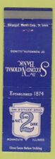 Matchbook Cover - Second National Bank Monmouth IL picture
