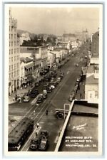 c1940's Hollywood Blvd Highland Ave Brookwell Hollywood CA RPPC Photo Postcard picture