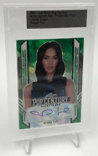 2021 MEGAN FOX AUTO RARE 1/1 Leaf Pop Century CRYSTAL GREEN Signed Card 1 of 1 picture