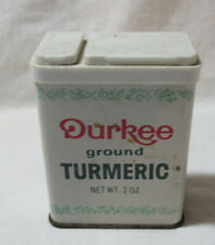 Vintage DURKEE Tin Metal Spice Container TURMERIC 2 OZ picture