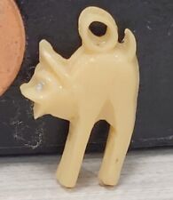 Vintage celluloid SCAREDY CAT KITTEN charm prize jewelry picture