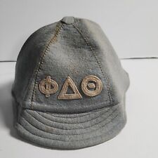 Vintage Phi Delta Theta Fraternity Pledge Hat Wool/Cotton Leather Interior Band picture