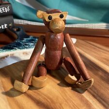 Vintage Kay Bojesen Style Teak Wood Hanging Monkey  MCM Mid Century MISSING EAR picture