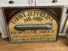 Count Zeppelin Air Ship Wooden Vintage Sign picture