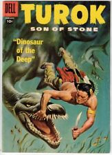 TUROK SON OF STONE # 8 (DELL) (1957) DINOSAURS - BOB CORREA art - PAINTED COVER picture