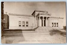 Pawtucket Rhode Island RI Postcard RPPC Photo Sayles Memorial Library Building picture