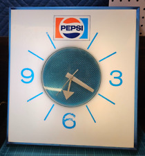 Vintage 1960's Pepsi Cola Lighted Wall Clock picture