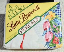 Lady Pepperell Sheet Set NEW Full 4 Piece Set Nicolette Floral No-Iron Percale  picture