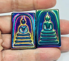 2 type of Phra Somdej Somdet Rainbow 7 color LEKLAI Lp Toh Buddha Magic Amulet picture