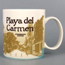 Starbucks Mug Playa del Carmen Mexico City Collector Series 2016 Blue Palms 16oz picture