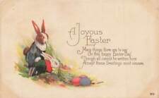 c1910-20s Humanized Dressed Rabbits Decorated Eggs Easter P288 picture