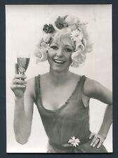Circa 1960's Italian? Real Photo Postcard - Pretty Girl Holding a Wine Glass picture