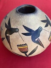 Robert Rivera Hand Painted Gourd Wall Hanging New Mexico made picture