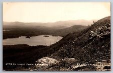 Attean Lake from Sally Mountain. Jackman Maine. Real Photo Postcard RPPC picture