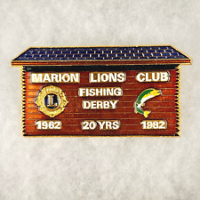 Vintage Marion Wisconsin Lions Club Metal Enamel Lapel Pin 1962-1982 picture