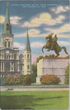 c1930s Postcard Louisiana, New Orleans ~ Jackson Confederate Monument UNP 5922c4 picture