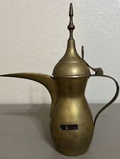 Vintage Arabic Islamic Dallah Coffee Pot Teapot Brass Middle Eastern Metal 13
