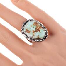 sz7.5 Vintage Navajo silver and turquoise ring x picture