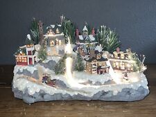 Avon Christmas Fiber Optic Village 2003 Color Changing Plug In Decor (VIDEO) picture