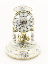 Howard Miller Floral Anniversary Clock Porcelain w/Glass Dome 613-168 picture