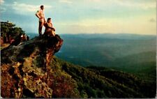 Blowing Rock North Carolina 50's Couple St. Johns Valley Onlookers Postcard picture