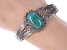 c1930's-40's Navajo Heavy stamped silver bracelet picture