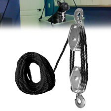 FITHOIST Block and Tackle 2200 LBS Breaking Strength Heavy Duty 50 Ft  Black picture