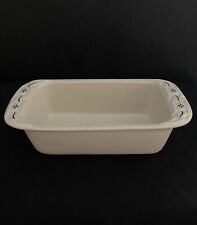 Longaberger Pottery Loaf Pan Classic Blue Woven Traditions Casserole Dish 8” picture
