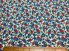Cotton Fabric 1930s Repro PRETTY Blue & Red Floral Chloe's Closet Moda FQ picture