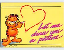 Postcard Let me draw you a picture Print Text & Garfield Art Print picture