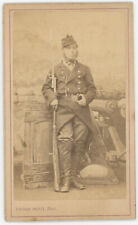 CDV. Military with bayonet in a decor by Pierre Petit. War 1870-71. picture