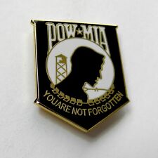 POW MIA EAGLE YOU ARE NOT FORGOTTEN LARGE LAPEL PIN BADGE 1.25 w X 1.5 h INCHES picture