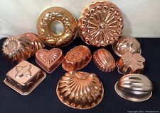 Vintage Copper Wall hanging Molds. Lot of 12 picture
