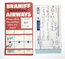 c.1961 Braniff International Airways Airline First Class  Flight Paperwork picture